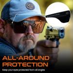 SODQW Ansi Z87 Big Sunglasses for Men Polarized Square Safety Glasses UV400 Outdoor/Sports, Surf, Construction, Work