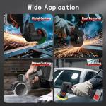 NANWEI 3 Inch Angle Grinder Cordless Brushless With LED Light,Mini Variable Speed Angle Grinder With 2 x 20V 2.0Ah Battery,15000rpm,7Pcs Cutting Discs For Cutting Grinding Polishing (With Batteries)