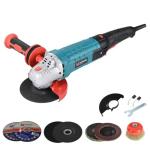 Angle Grinder 4-1/2 Inch, 10-Amp, High Power Angle Grinder Tool with Cutting & Grinding Wheels, Non-Slip and Shockproof Auxiliary Handle for Cutting, Grinding, Polishing and Rust Removal