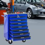KEIKI 7 Drawers Tool Cart on Wheels,Multifunctional Rolling Tool Chest Tool Storage,Drawers Rolling Tool Trolley Organizer Tool Case for Garage, Warehouse, Workshop, Repair Shop (Blue)