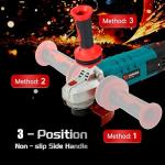 Angle Grinder 4-1/2 Inch, 10-Amp, High Power Angle Grinder Tool with Cutting & Grinding Wheels, Non-Slip and Shockproof Auxiliary Handle for Cutting, Grinding, Polishing and Rust Removal