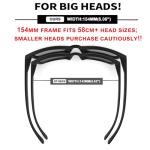 MAXJULI XXL Size Double Extra Large Z87 Sunglasses for Big Wide Heads Men TR90 Ultralight UV400 Protection Glasses 8228 (Matte Black Frame/Clear Lens