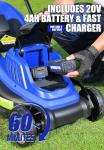 Wild Badger Power 40V 16″ Cordless Lawn Mower Brushless, 5,445 sq ft/0.125 ac,2×4.0Ah Battery & Fast Charger, 5-Position Height,for Small Residential Lawns