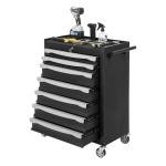 IDEALHOUSE Rolling Tool Chest, 7-Drawer Tool Chest with Drawers Modular,Mobile Heavy Duty Tool Box with Lock,Drawer Liners & Link Buckle, Steel Toolbox for Garage, Workshop, Warehouse, Black