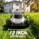 40V Cordless Lawn Mower, Electric Battery Powered 4.0Ah Walk Behind Lawnmower, 13” Cutting Width, 5-Position Height Adjustment, Bagging & Mulching Model, for Garden/Patio/Yark