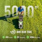 40V Cordless Lawn Mower, Electric Battery Powered 4.0Ah Walk Behind Lawnmower, 13” Cutting Width, 5-Position Height Adjustment, Bagging & Mulching Model, for Garden/Patio/Yark