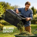 40V Cordless Lawn Mower, Electric Battery Powered 4.0Ah Walk Behind Lawnmower, 13” Cutting Width, 5-Position Height Adjustment, Bagging & Mulching Model, for Garden/Patio/Yark