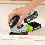 Inequalit Cordless Detail Sander, Electric Sander with 12000 RPM 20V 1.3Ah, Including 20Pcs Sandpapers and Dust Collection System for Precise Sanding in Tight Spaces, Battery and Charger Bundled