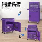 Goplus Rolling Tool Chest, 5-Drawer Tool Box Organizer w/Lockable Wheels & Sliding Drawers & Detachable Top & Adjustable Shelf, Tool Storage Cabinet for Garage Workshop