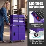 Goplus Rolling Tool Chest, 5-Drawer Tool Box Organizer w/Lockable Wheels & Sliding Drawers & Detachable Top & Adjustable Shelf, Tool Storage Cabinet for Garage Workshop