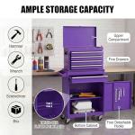 Goplus Rolling Tool Chest, 5-Drawer Tool Box Organizer w/Lockable Wheels & Sliding Drawers & Detachable Top & Adjustable Shelf, Tool Storage Cabinet for Garage Workshop