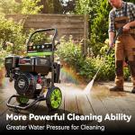 Professional 4200PSI 4GPM 212CC Gas Exterior Cleaner, 7.0HP Commercial Gas Washing Machine with 1L Foam Bottle 8" Wheels 5 Nozzles 25FT Hose for Home Car Driveway Yard (EPA/CARB/ETL Compliant), Black