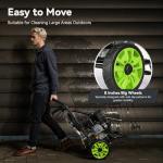 Professional 4200PSI 4GPM 212CC Gas Exterior Cleaner, 7.0HP Commercial Gas Washing Machine with 1L Foam Bottle 8" Wheels 5 Nozzles 25FT Hose for Home Car Driveway Yard (EPA/CARB/ETL Compliant), Black