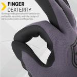 FURWEY Safety Work Gloves,16 Pairs Micro-Foam Nitrile Coated Glove for Men and Women, Touchscreen, Ideal for Warehouse Package Handling，Construction, Gardening, Medium