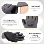 FURWEY Safety Work Gloves,16 Pairs Micro-Foam Nitrile Coated Glove for Men and Women, Touchscreen, Ideal for Warehouse Package Handling，Construction, Gardening, Medium