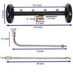 Tool Daily Dual-Function Undercarriage Cleaner,Surface Cleaner for Pressure Washer, 16 Inch, Underbody Car Wash Water Broom with 3 Pieces Extension Wand, 4000 PSI