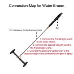 Tool Daily Dual-Function Undercarriage Cleaner,Surface Cleaner for Pressure Washer, 16 Inch, Underbody Car Wash Water Broom with 3 Pieces Extension Wand, 4000 PSI