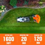 Litheli Electric Lawn Mower Cordless,Grass Cutter Machine for 1600 Sq.Ft.Lawnmower with Brushless Motor,13 In Cutting Width,8 Gallon Capacity,Cutting Height from 1 to 2.5 In, Includes 1 4.0 Ah Battery