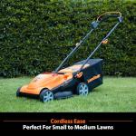 LawnMaster Lawn Mower, Brushless Cordless Lawn Mower 48V MAX 15-inch with 2X24V MAX 4.0Ah Battery and a Dual Charger-CLMF4815E