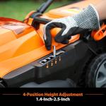 LawnMaster Lawn Mower, Brushless Cordless Lawn Mower 48V MAX 15-inch with 2X24V MAX 4.0Ah Battery and a Dual Charger-CLMF4815E