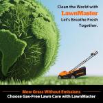 LawnMaster Lawn Mower, Brushless Cordless Lawn Mower 48V MAX 15-inch with 2X24V MAX 4.0Ah Battery and a Dual Charger-CLMF4815E