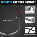 TJUTR ANSI Z87.1 Safety Sunglasses for Men, Photochromic Polarized UV400 Glasses for Driving Work, Al-Mg Frame