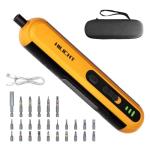 Precision Electric Screwdriver Set, 4V Cordless Mini Power Screwdriver with Push-to-Start & Button, 26 S2 Steel Bits, USB-C Rechargeable for Electronics, PC Repair & Furniture Assembly