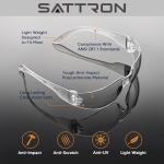 SATTRON Clear Safety Glasses Bulk of 24, ANSI Z87.1 Eye Protection for Women Men, Scratch & Impact Resistant Protective Glasses, Ideal for Lab, Construction, Shooting