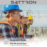 SATTRON Clear Safety Glasses Bulk of 24, ANSI Z87.1 Eye Protection for Women Men, Scratch & Impact Resistant Protective Glasses, Ideal for Lab, Construction, Shooting