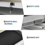 IDEALHOUSE 61 inch Rolling Tool Chest, Garage Workbench with 9 Drawers, Solid Rubber Wood Top & with Wheels Lock Key Locking, Mobile Workstation Tool Cabinet for Workshop Storage