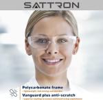 SATTRON Clear Safety Glasses Bulk of 24, ANSI Z87.1 Eye Protection for Women Men, Scratch & Impact Resistant Protective Glasses, Ideal for Lab, Construction, Shooting