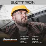 SATTRON Clear Safety Glasses Bulk of 24, ANSI Z87.1 Eye Protection for Women Men, Scratch & Impact Resistant Protective Glasses, Ideal for Lab, Construction, Shooting