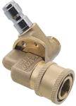 Erie Tools Pressure Washer 1/4" 120 Degree Pivoting Quick Connect Brass Coupler 4500 PSI