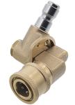 Erie Tools Pressure Washer 1/4" 120 Degree Pivoting Quick Connect Brass Coupler 4500 PSI