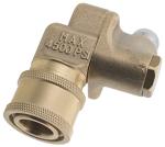 Erie Tools Pressure Washer 1/4" 120 Degree Pivoting Quick Connect Brass Coupler 4500 PSI