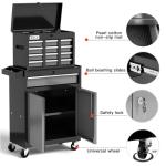 7-Drawer Tool Chest with Wheels,40'' Rolling Tool Chest with Drawers,Portable Tool Cabinet with Liners,Detachable Top Tool Box,Rolling Tool Box for Garage Storage,Workshop,Warehouse,Black