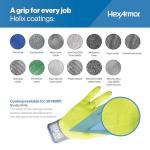 HexArmor Helix 3014IMP Low-Profile Impact Gloves – ANSI A6 Cut Protection, Slim i2™ Impact Technology, Recycled Knit Shell, Fiberglass-Free, Sandy Nitrile Grip | X-Large