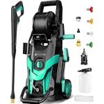 High Power Pressure Washer 4500PSI with 4 Quick Connect Nozzles,Inlet Hose & Filter, Foam Cannon for Cars/Fences/Driveways/Patios/Home,Blue
