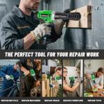 12V Cordless Power Drill Set, Electric Drill with Battery and Charger, 35pcs Acessories, 3/8"Keyless Chuck, 2 Variable Speed, 24+1 Position, Compact Drill Driver Kit for Home & DIY Project(green）