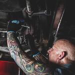 Gorilla Grip Work Gloves, Never Slip Maximum Grip All-Purpose, Gloves for Men, Superior in Wet, Dry, Oily Conditions, Polymer Palm, Medium Size, 25 Pairs, Black/Blue | 25047-25