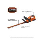 BLACK+DECKER 20V MAX Cordless Hedge Trimmer, Battery and Charger Included, 22 Inch Steel Blade Lightweight Bush Trimmer, Soft Grip, Less Vibration (LHT2220)