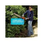 BLACK+DECKER 20V MAX Cordless Hedge Trimmer, Battery and Charger Included, 22 Inch Steel Blade Lightweight Bush Trimmer, Soft Grip, Less Vibration (LHT2220)