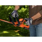 BLACK+DECKER 20V MAX Cordless Hedge Trimmer, Battery and Charger Included, 22 Inch Steel Blade Lightweight Bush Trimmer, Soft Grip, Less Vibration (LHT2220)