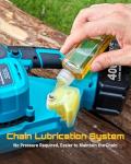 SEESII Electric Chainsaw Cordless 12-inch, Handheld Chain Saws with a 4.0Ah Battery, Tree Saw with Tool-free Chain Tension, Auto Oiling for Wood Cutting Trimming Branch