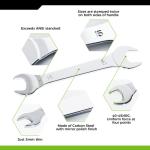 Der Erwachte Super-Thin Open End Wrench Set, Metric, 8-Piece, Including 6, 7, 8, 9, 10, 11, 12, 13, 14, 15, 16, 17, 18, 19, 22, 24 mm, Slim Spanner Wrench Set with Rolling Pouch