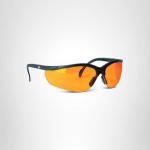 Walker's Sport High-Grade Polycarbonate Lenses Half Frame Soft Rubber Nose Piece Adjustable Safety Shooting Glasses, Amber