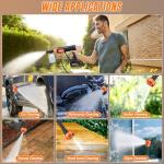 Deyisha 1750 PSI Upgraded Cordless Pressure Washer with Brushless Motor, 2 * 4.0Ah Battery, 6-in-1 Nozzle, Touch Screen, Stroage Bag, Handheld Portable Pressure Washer, Electric Pressure Washer