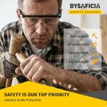 12 Pack Safety Glasses Bulk Anti-Fog, Adjustable Temple Safety Goggles, UV Protection Scratch Resistant Polycarbonate Lens, Protective Eyewear with ANSI Z87.1 for Construction, Lab, Outdoor Work