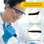 12 Pack Safety Glasses Bulk Anti-Fog, Adjustable Temple Safety Goggles, UV Protection Scratch Resistant Polycarbonate Lens, Protective Eyewear with ANSI Z87.1 for Construction, Lab, Outdoor Work