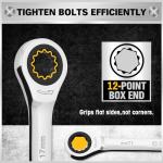 ELEAD 33-Piece Combination Ratchet Wrench Set | SAE & Metric Sizes (1/4" to 3/4" & 6-18mm) | 72-Tooth Gear Design | CR-V Steel | Organizer Carry Case | Ideal for Mechanics & DIY